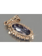 Vintage rose gold plated silver 925 alexandrite ruby emerald sapphire zircon ... pendant vpc016rp