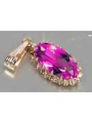 Vintage rose gold plated silver 925 alexandrite ruby emerald sapphire zircon ... pendant vpc016rp