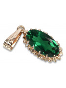 Vintage rose gold plated silver 925 alexandrite ruby emerald sapphire zircon ... pendant vpc016rp