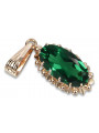 Vintage rose gold plated silver 925 alexandrite ruby emerald sapphire zircon ... pendant vpc016rp