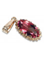 Vintage rose gold plated silver 925 alexandrite ruby emerald sapphire zircon ... pendant vpc016rp