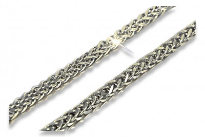 White 585 14k gold Italian Spiga chain cc036w