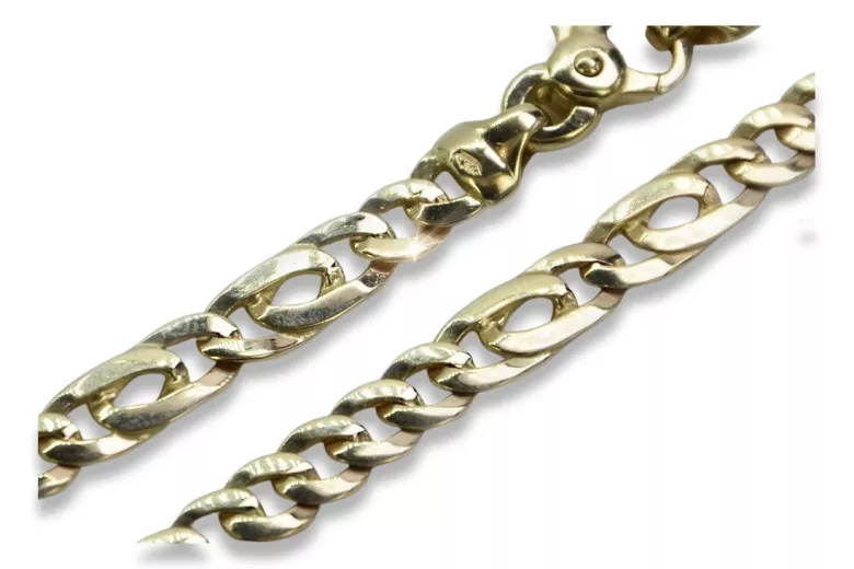 Vintage rose Italian yellow gold chain cc023y