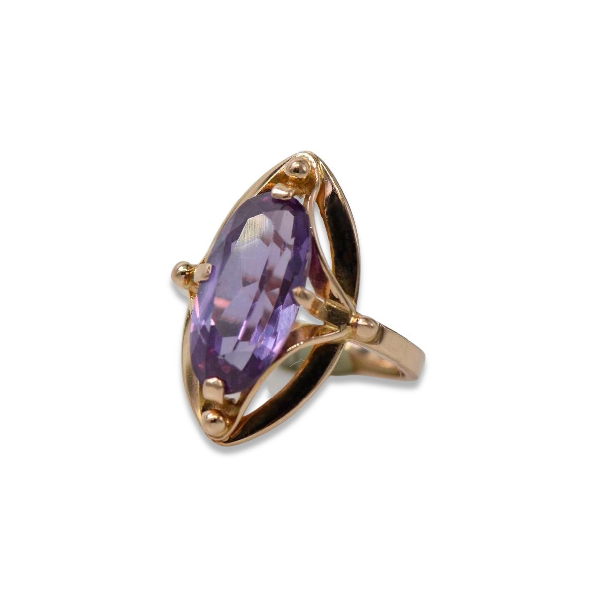 Russie soviétique rose 14k 585 or Alexandrite rubis émeraude saphir Zircon bague vrc004