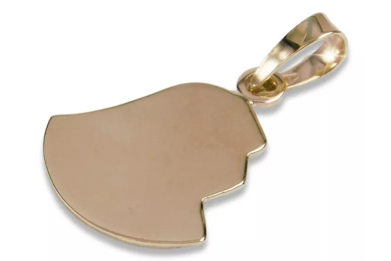 "Luxury Mary Medallion Pendant in 14K Rose Gold" pm004r