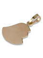 "Luxury Mary Medallion Pendant in 14K Rose Gold" pm004r