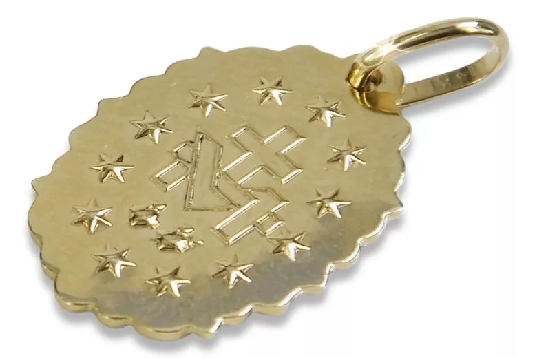 Gold Mary medallion icon pendant ★ zlotychlopak.pl ★ Gold 585 333 low price