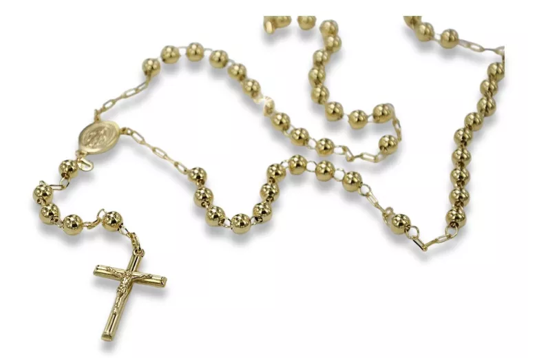 Yellow rose gold rosary chain ★ russiangold.com ★ Gold 585 333 Low price