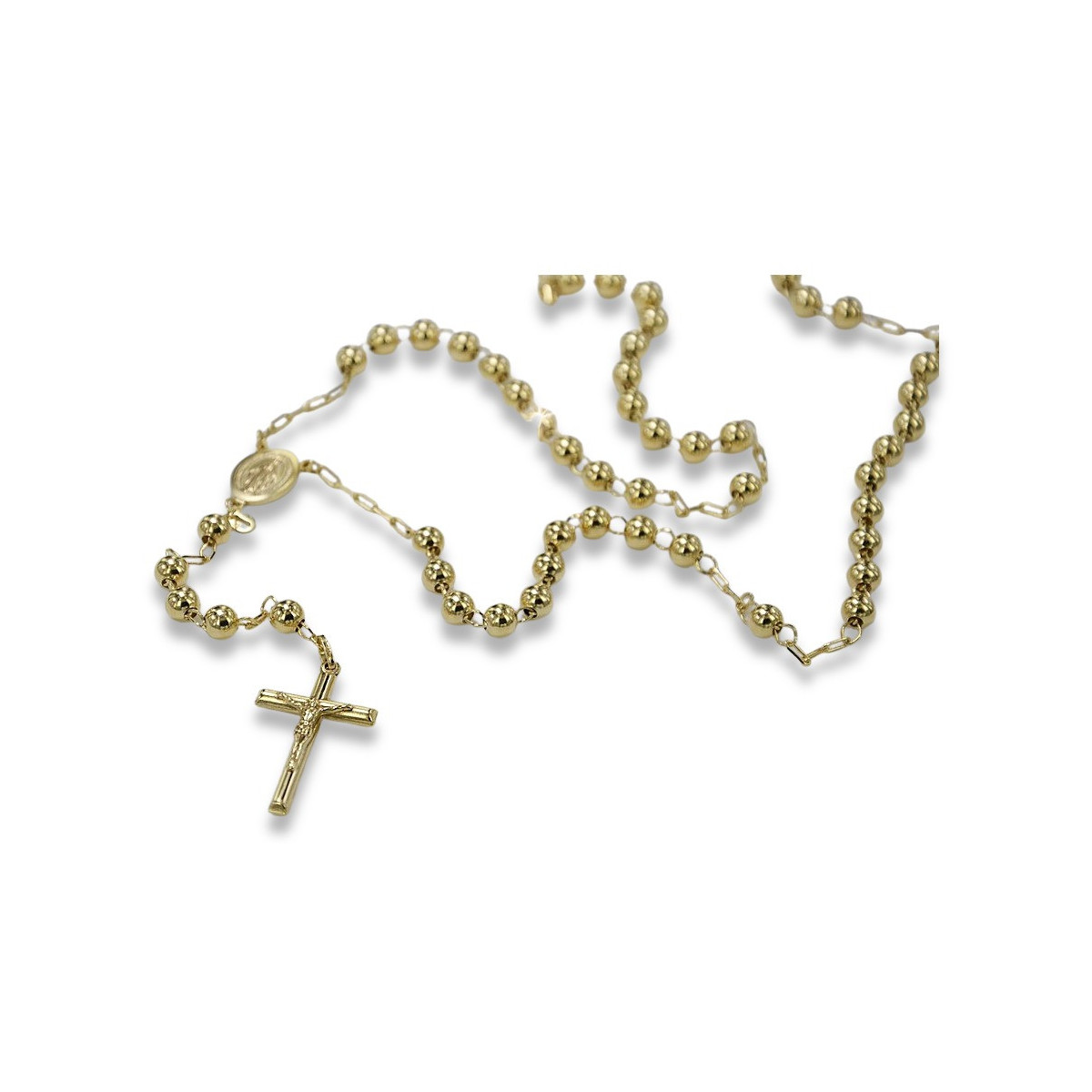 Yellow rose gold rosary chain ★ russiangold.com ★ Gold 585 333 Low price