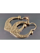 "14 Karat 585 Gold Vintage Gipsy Ohrringe in Original Roségold ohne Steine" ven119