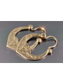 "14K 585 Rose Gold Vintage Gipsy Earrings with No Stones" ven119