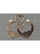 "14K 585 Rose Gold Vintage Gipsy Earrings with No Stones" ven119