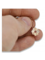 "Keine Steine, 14k 585 Vintage-Roségold - Vintage Rosenblatt Ohrringe" ven077