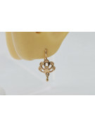 "Original Vintage 14K Rose Gold Leaf Earrings - No Stones" ven136