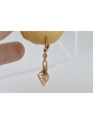 "Original Vintage 14K Rose Gold Leaf Design Earrings, No Stones" ven215