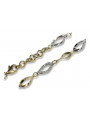 Yellow white Italian 14k gold fancy bracelet cfb003yw