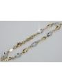 Pulsera de lujo de oro italiano blanco amarillo de 14k cfb003yw