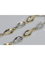 Yellow white Italian 14k gold fancy bracelet cfb003yw