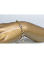 Yellow white Italian 14k gold fancy bracelet cfb003yw