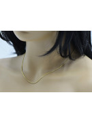 Gold chain 14k 585 yellow gold Italian fox tail cc035y