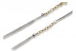 Yellow & white Italian 14k gold chain, necklace cct001yw