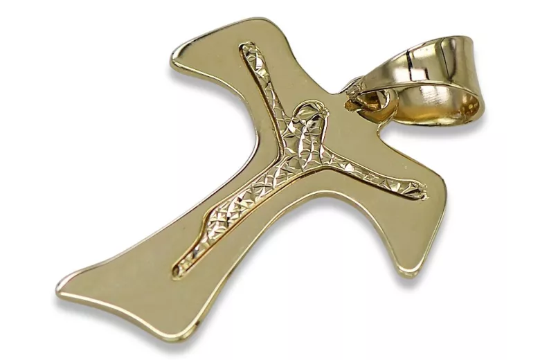 Gold cross with a chain ★ zlotychlopak.pl ★ Gold stamp 585 333 Low price!