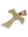 Gold cross with a chain ★ zlotychlopak.pl ★ Gold stamp 585 333 Low price!