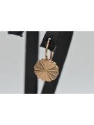 Authentic Vintage 14K 585 Rose Gold Flower Earrings - No Stones ven135