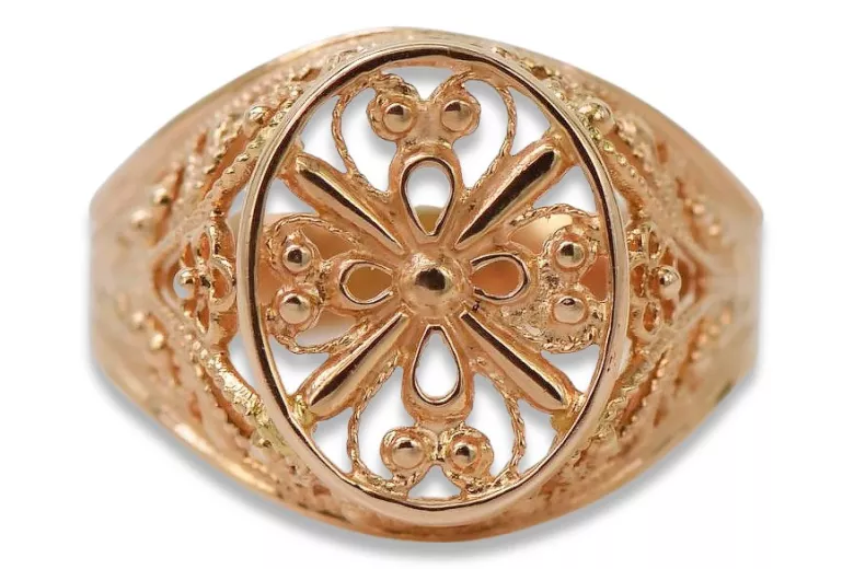 Russisch Sowjet rosa 14 Karat 585 gold Vintage Ring vrn133