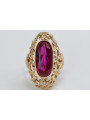 Russie soviétique rose 14k 585 or Alexandrite rubis émeraude saphir Zircon bague vrc052