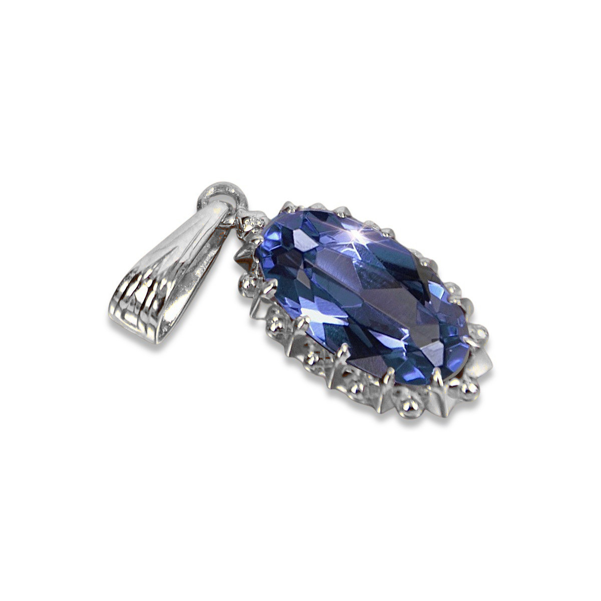 Pendentif soviétique argent 925 avec alexandrite rubis saphir émeraude aigue-marine zircon vpc016s