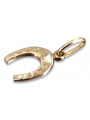 "Bijou d'Exception: Pendentif Horseshoe Vintage en Or Rose 14 Carats, Pas de Pierres" vpn006