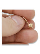 "Authentic Vintage 14K Rose Gold Floral Earrings, Stone-Free Design" ven197