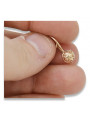 "Authentic Vintage 14K Rose Gold Floral Earrings, Stone-Free Design" ven197