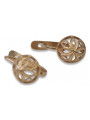 "14K Rose Gold 585 Vintage Floral Earrings - Original and Stone-Free" ven203