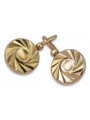 "Or rose 14 carats vintage d'origine: Boucles d'oreilles sans pierres" ven204