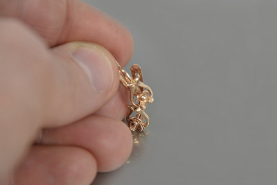 "Exquisites Keine Steine Vintage-Roségold 14k 585 Gold Ohrschmuck" ven166