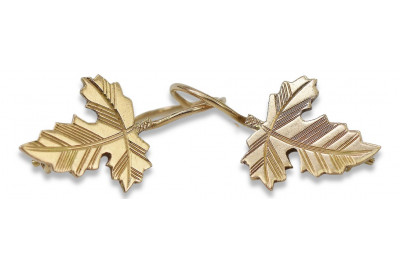 "Élégance vintage: Boucles d'oreilles en or rose 14 carats d'origine sans pierres" ven140