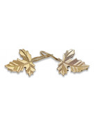 "No Stones Original Vintage Leaf Earrings in 14K 585 Rose Gold" ven140