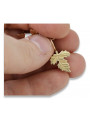 "No Stones Original Vintage Leaf Earrings in 14K 585 Rose Gold" ven140