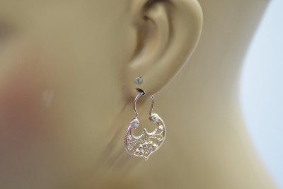 Російське срібло 925 радянський СРСР Старовинні сережки ven022s