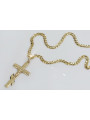 Gold Orthodoxes Kreuz mit Kette ★ zlotychlopak.pl ★ Goldprobe 585 333 Niedriger Preis