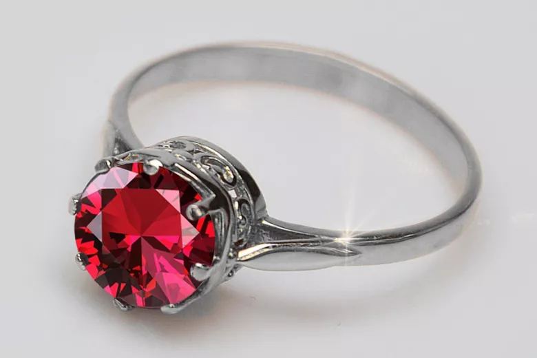 Russe soviétique rose 14k 585 or Alexandrite Rubis Émeraude Saphir Zircon bague vrc366