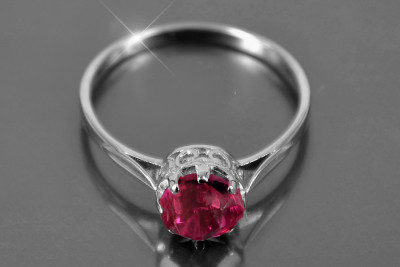 Russe soviétique rose 14k 585 or Alexandrite Rubis Émeraude Saphir Zircon bague vrc366