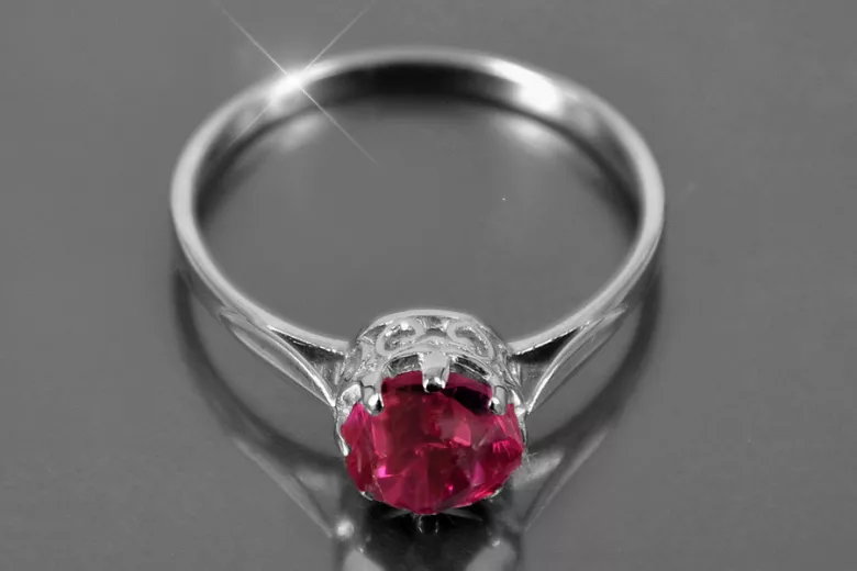 Russian Soviet rose 14k 585 gold Alexandrite Ruby Emerald Sapphire Zircon ring  vrc366