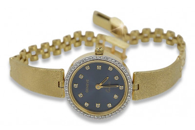 Galben 14k de aur 585 doamnă Geneve ceas Lady Gift lw080y