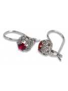 Russe soviétique argent 925 Alexandrite Rubis Émeraude Saphir Aigue-marine Zircon ... Boucles d’oreilles VEC145S