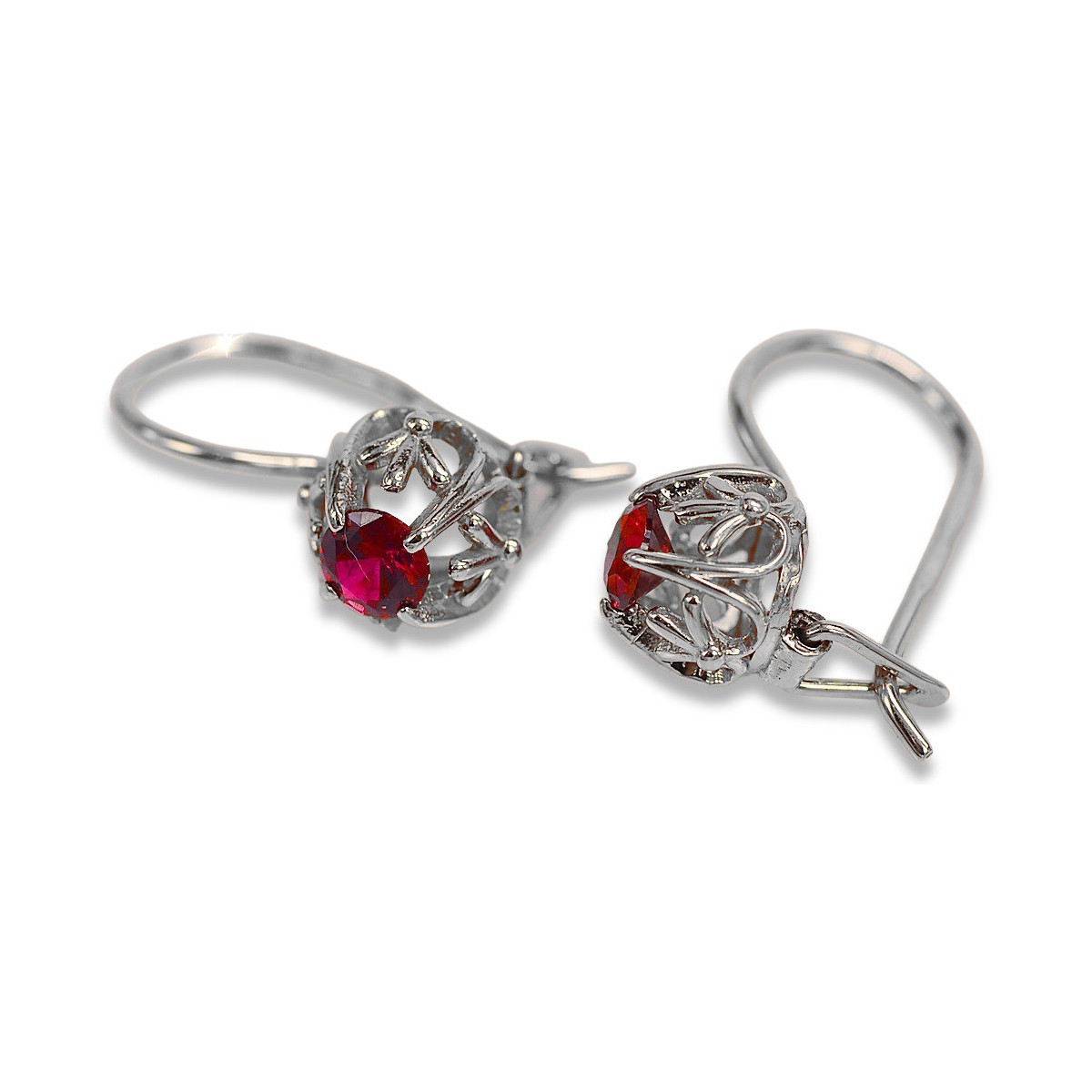 Russe soviétique argent 925 Alexandrite Rubis Émeraude Saphir Aigue-marine Zircon ... Boucles d’oreilles VEC145S