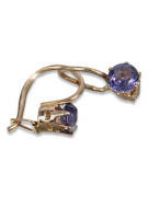 Vintage silver rose gold plated 925 Alexandrite Ruby Emerald Sapphire Aquamarine Zircon ... earrings vec057rp