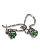 Vintage silver 925 Alexandrite Ruby Emerald Sapphire Aquamarine Zircon ... earrings vec057s